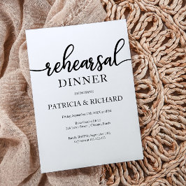 Probe Dinner Einfach Chic Calligraphie Einladung