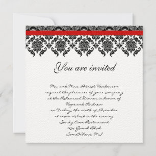 Probe Dinner Einladung - Vintager Schwarzdamast