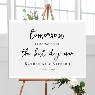 Probe Dinner Elegante Kalligraphie Empfang Poster