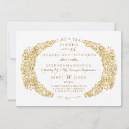 Probe Dinner Gravur Acanthus Glitzer Einladung