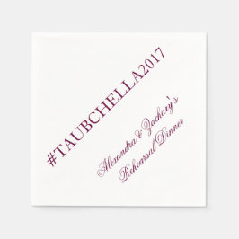 Probe Dinner Hashtag Napkins Wein und Weiß Serviette