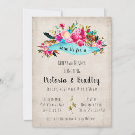 Probe-Dinner im Wasserfarbenflora Einladung