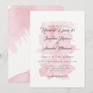 Probe Dinner Modernes Wasserfarbenspiel Einladung