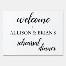 Probe Dinner Party Begrüßung für Hochzeit
