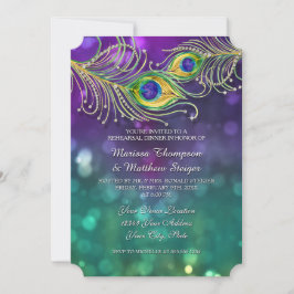 Probe Dinner Peacock Feather Jeweles Feathers Einladung