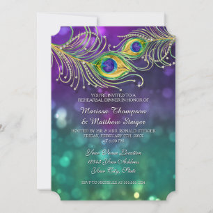Probe Dinner Peacock Feather Jeweles Feathers Einladung