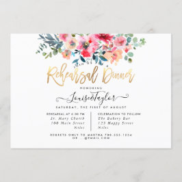 Probe Dinner Red Ombre Wasserfarbe Rose Einladung