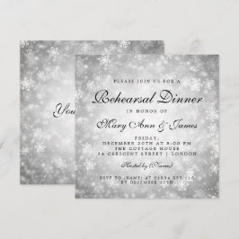 Probe Dinner Silver Winter Wonderland Einladung