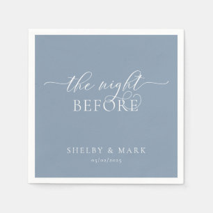 Probe Dinner, The Night Before in Dusty Blue Serviette