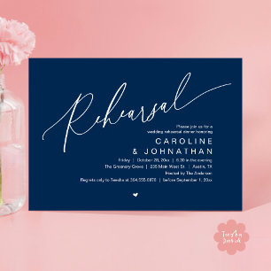 Probe Dinner, The Night Before Wedding Party Einladung