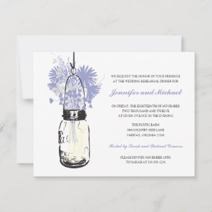 Probe Dinner - Wilde Blume & Mason Jar Einladung