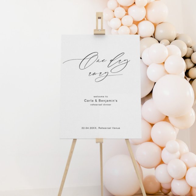 Probe Dinner Willkommenszeichen mit Kalligrafie Poster (Von Creator hochgeladen)