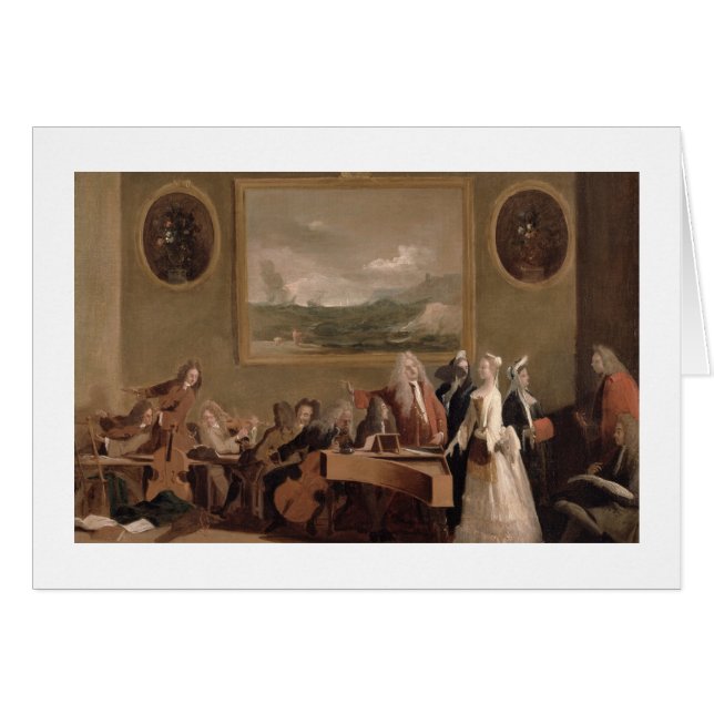 Probe einer Oper, c.1709 (Öl auf Leinwand) 2 (Vorderseite (Horizontal))