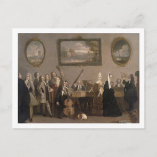 Probe einer Oper, c.1709 (Öl auf Leinwand) Postkarte