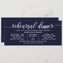 Probe für Navy und Weiß Einladung