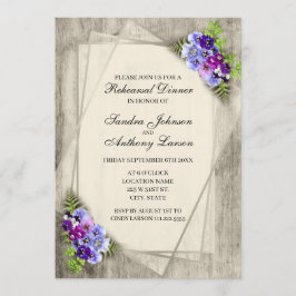 Probe geometrischer rustikaler Stiefmütterchen Einladung