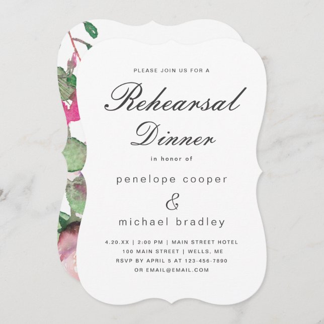 Probe Hochzeitsfest im Wasserfarben Einladung (Vorne/Hinten)