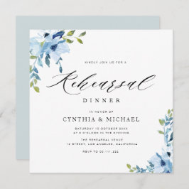 Probe in Blau und Weiß Einladung