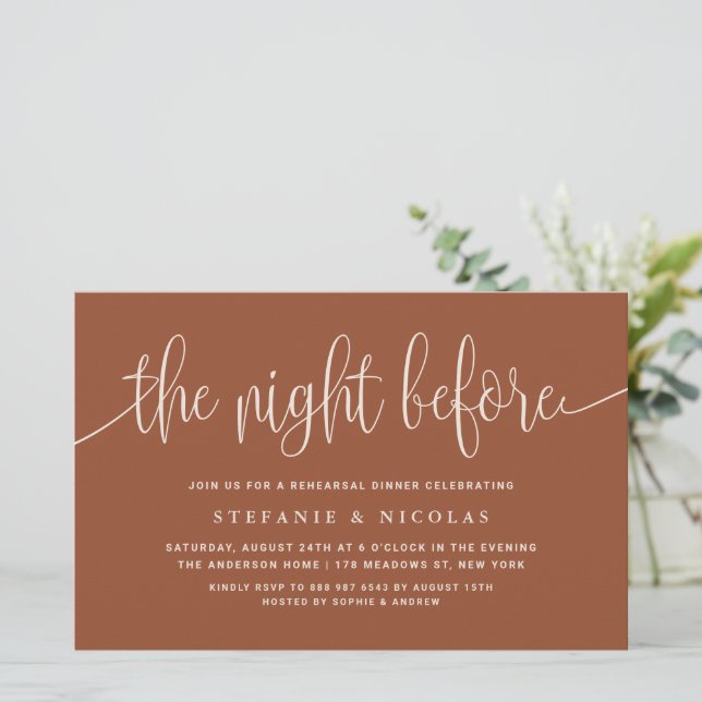 Probe Night Before Terracotta (Stehend Vorderseite)