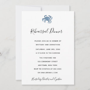 Probe Watercolor Blue Crab Einladung