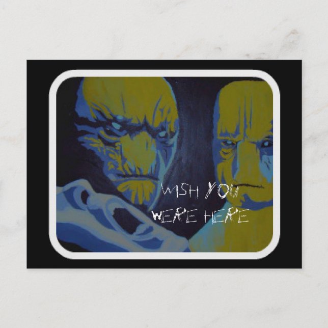 'Probe, wünschst du wärest hier' Postcard Postkarte (Vorderseite)