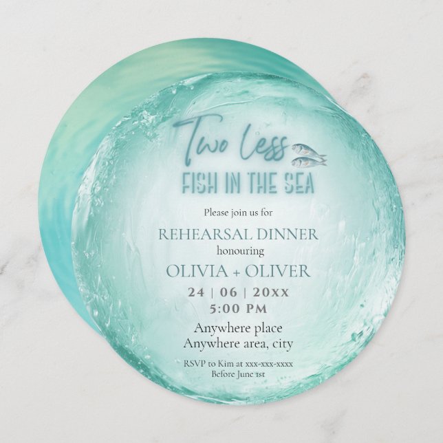 Probe zum Thema Strand Einladung (Vorne/Hinten)