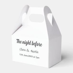 Probedinner am Abend zuvor einfach minimal m Geschenkschachtel