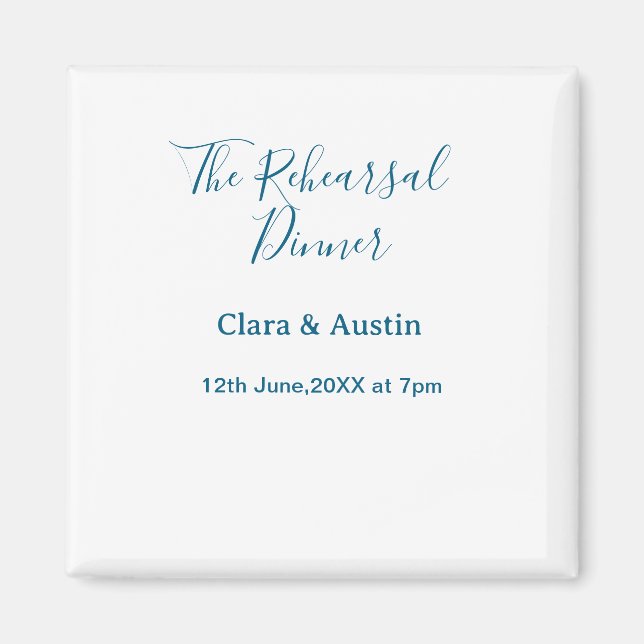 Probedinner am Abend zuvor einfach minimal m Magnet (Vorne)