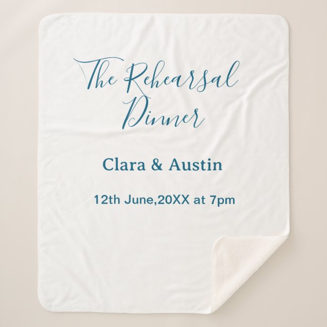 Probedinner am Abend zuvor einfach minimal m Sherpadecke (Vorderseite)