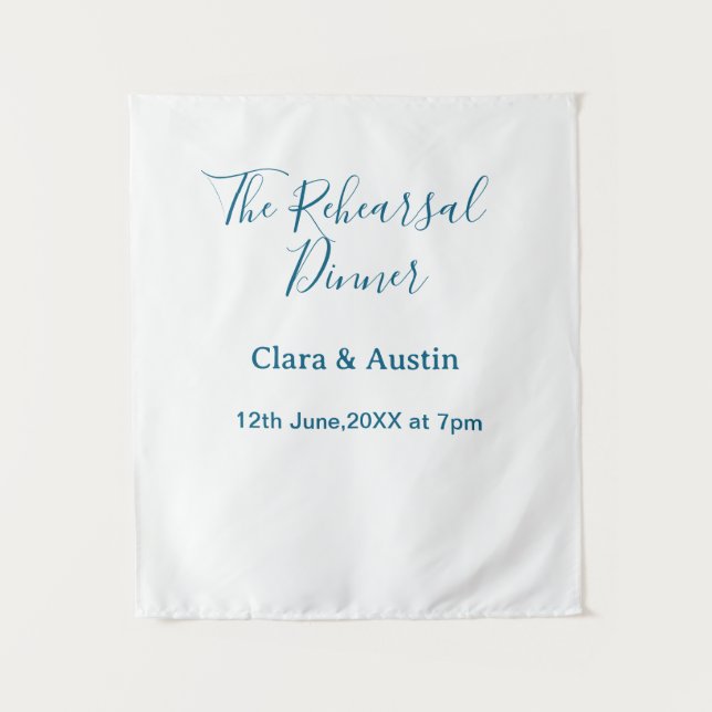 Probedinner am Abend zuvor einfach minimal m Wandteppich (Vorderseite)