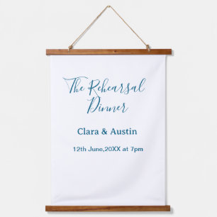 Probedinner am Abend zuvor einfach minimal m Wandteppich Mit Holzrahmen