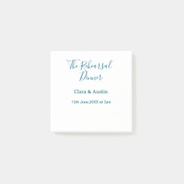 Probedinner am Abend zuvor einfach minimalistisch Post-it Klebezettel