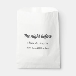 Probedinner am Vorabend einfach minimal m Geschenktütchen