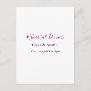 Probedinner am Vorabend einfach minimal m Postkarte