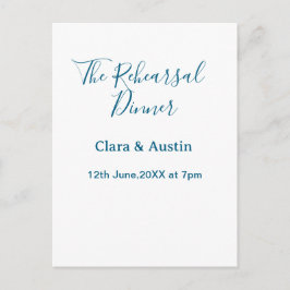 Probedinner am Vorabend einfach minimalistisch Postkarte