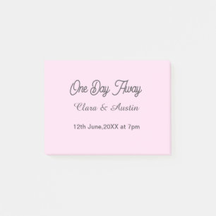 Probedinner Ein Tag vor der Hochzeit Nacht vor Nam Post-it Klebezettel