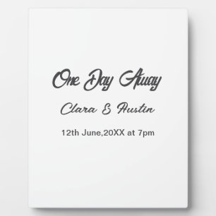 Probedinner Einen Tag entfernt Nacht vor Name da Fotoplatte