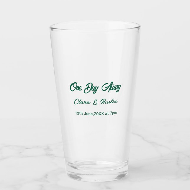 Probedinner Einen Tag entfernt Nacht vor Name da Glas (Vorderseite)