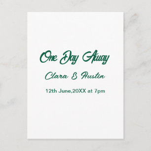 Probedinner Einen Tag entfernt Nacht vor Name da Postkarte