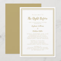 Probedinner Hochzeitsnacht Vorher Gold Weiß