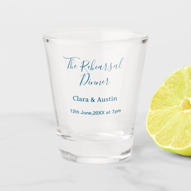 Probedinner in der Nacht davor einfach minimal m Schnapsglas (Vorderseite)