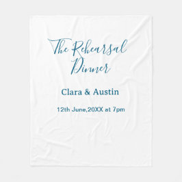 Probedinner in der Nacht davor einfach minimalisti Fleecedecke