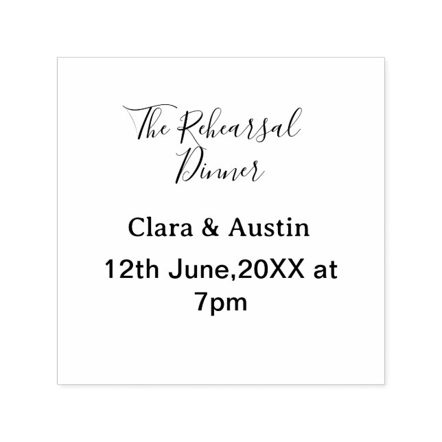 Probedinner in der Nacht davor einfach minimalisti Permastempel (Design)