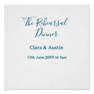 Probedinner in der Nacht davor einfach minimalisti Poster