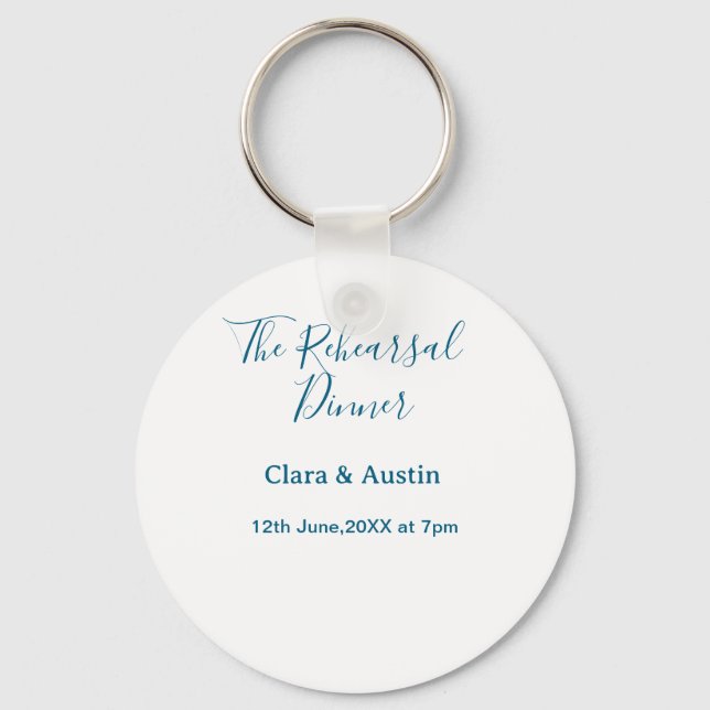 Probedinner in der Nacht vor der einfachen minimal Schlüsselanhänger (Vorderseite)