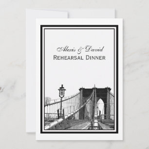Probedinner NYC Skyline Brooklyn Bridge #2 Einladung