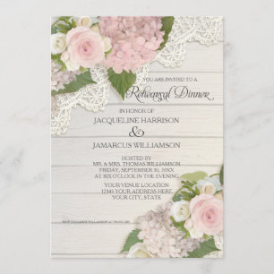 Proben-Abendessen-modernes rustikales Einladung