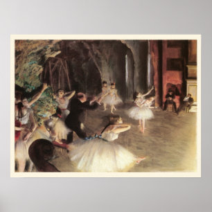 Proben auf der Bühne von Edgar Degas Poster