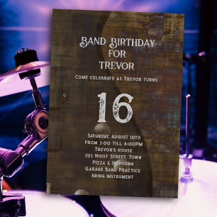 Proben-Termin Geburtstag Gitarre Spieler Einladung