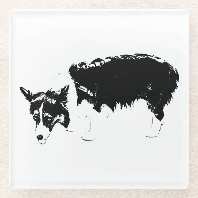 Probezeit Glasuntersetzer (Vorderseite)